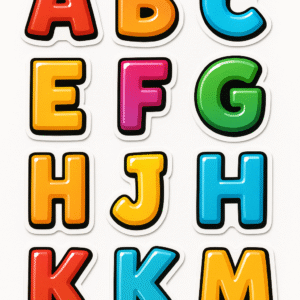 Numbers & Alphabets - Sticker Sheet v1